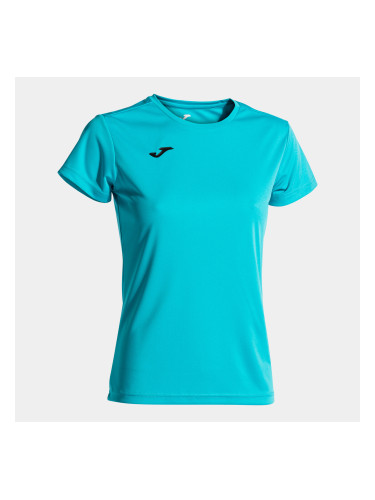 Women's T-shirt Joma Combi Woman Shirt S/S Fluor Turquoise