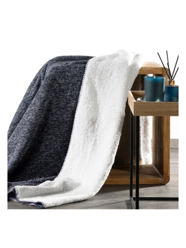 Eurofirany Unisex's Blanket 438609 Navy Blue