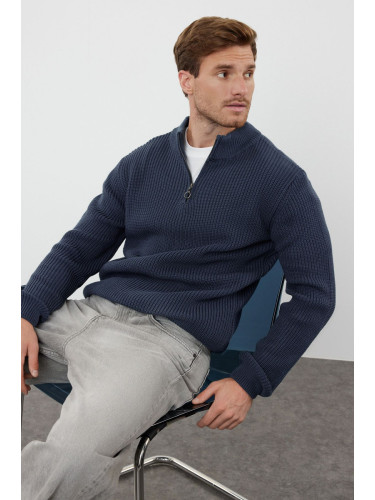 Trendyol Indigo FL Regular Half Turtleneck Plain Knitwear Sweater