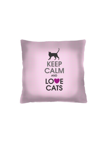 Bertoni Home Unisex's Square Pillow Love Cats