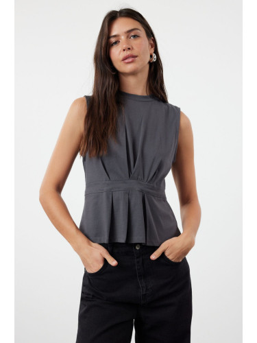 Trendyol Anthracite Knitted Blouse