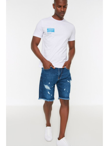 Trendyol Indigo Men's Regular Fit Denim Shorts