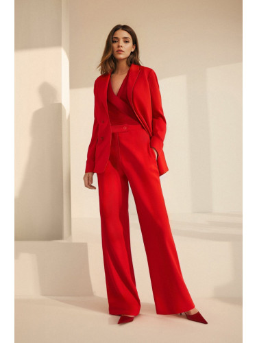 Trendyol Red Wide Leg Woven Trousers