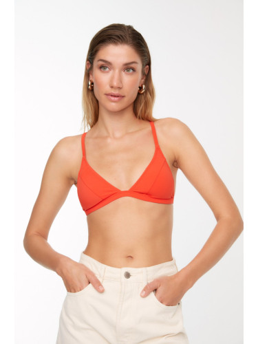 Trendyol Red Triangle Bikini Top