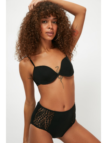 Trendyol Bikini Bottom - Black - Plain