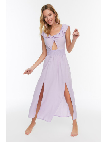 Trendyol Lilac Slit Detailed Beach Dress