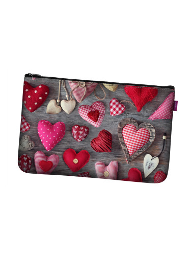 Bertoni Unisex's Pocket Cosmetic Bag Valentine Hearts