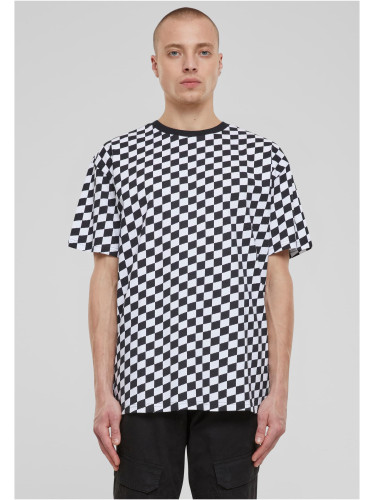 Men's T-shirt Oversized Check black/white