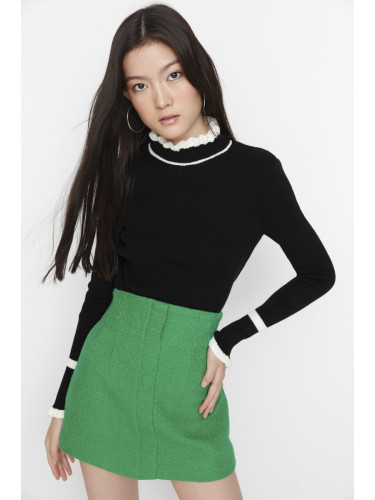 Trendyol Black Color Block Knitwear Sweater