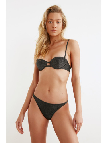 Trendyol Black Shiny Bikini Bottoms