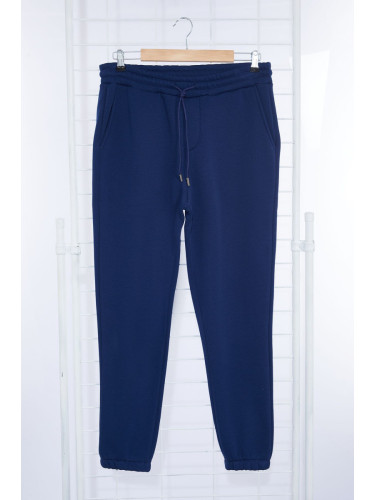 Trendyol Indigo Regular Cut Sweatpants with Elastic Lace-up and Fleece Inside