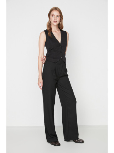 Trendyol Black Wide Leg Woven Trousers