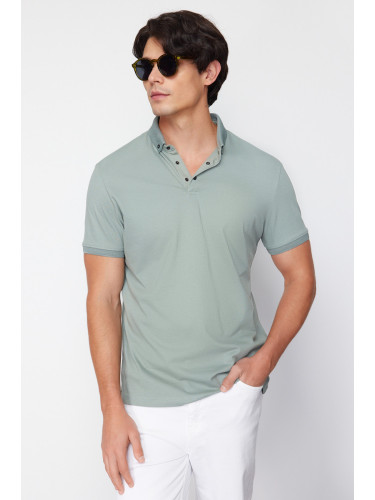 Trendyol Mint Regular/Normal Fit Polo Neck T-shirt