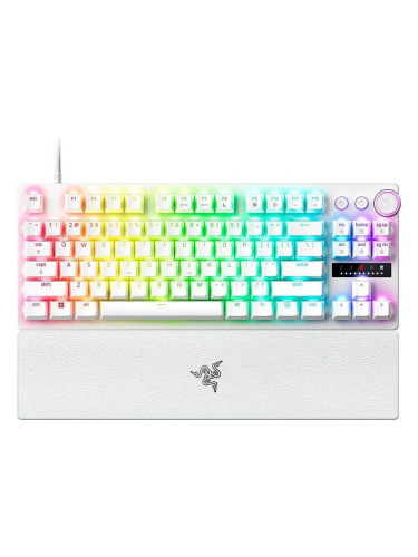  Гейминг клавиатура Razer - Huntsman V3 Pro TKL, Analog Optical, бяла