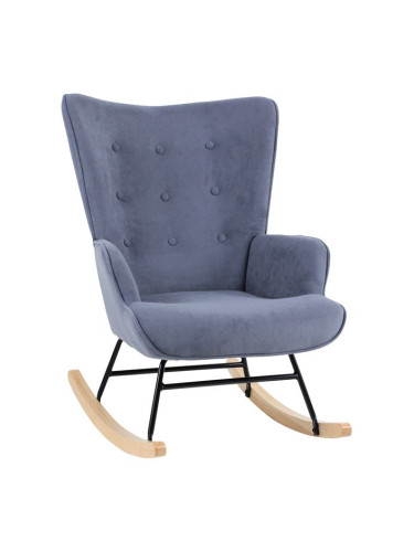 Люлеещо кресло цвят син-натурал