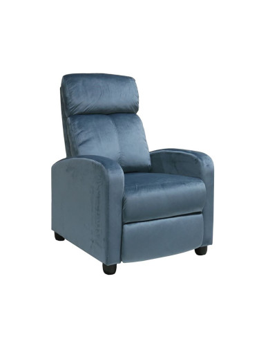 Релакс кресло цвят сив-син