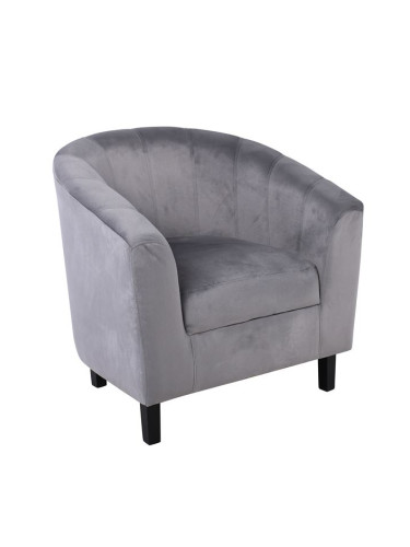 Кресло кадифе - сив цвят
