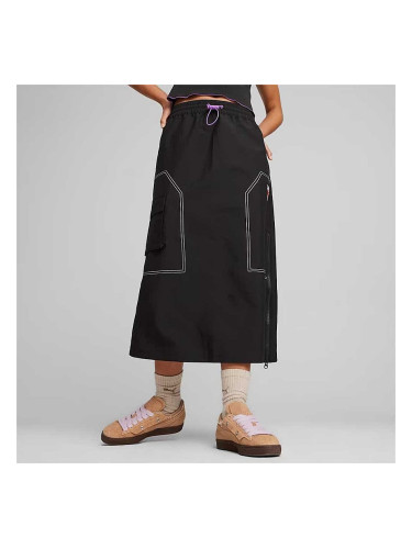 ДАМСКА ПОЛА PUMA X X-GIRL 62471101 MIDI SKIRT WV ЧЕРЕН