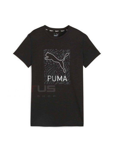ДАМСКА ТЕНИСКА PUMA 52511451 WOMEN’S GRAPHIC SCRIPT TEE ЧЕРНА/СИВА