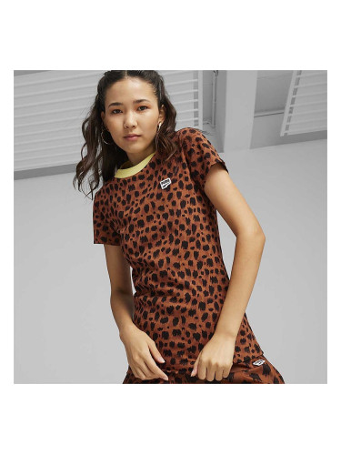 ДАМСКА ТЕНИСКА PUMA 62436281 DOWNTOWN KITTEN SLIM TEE КАФЯВА