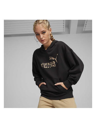 ДАМСКИ СУИТШЪРТ PUMA 67792701 ESS+ ANIMAL HOODIE TR ЧЕРЕН