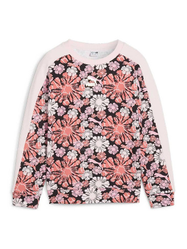 ДЕТСКА БЛУЗА ЗА МОМИЧЕ PUMA 62444501 T7 SNFLR AOP CREW TR G РОЗОВА