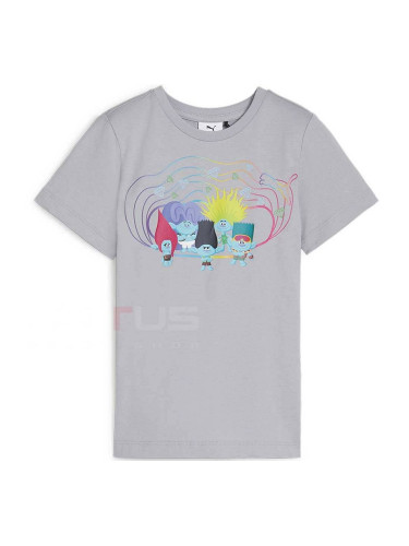 ДЕТСКА ТЕНИСКА ЗА МОМИЧЕ PUMA X TROLLS 62481663 TEE СИВА