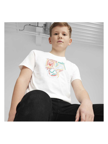 ДЕТСКА ТЕНИСКА ЗА МОМЧЕ PUMA 68029902 GRAPHICS YEAR OF SPORTS TEE B БЯЛА