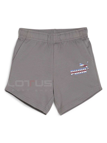 ДЕТСКИ КЪСИ ПАНТАЛОНИ ЗА МОМИЧЕ PUMA 67927855 ESS+ SUMMER CAMP SHORTS TR СИВИ
