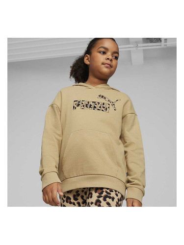 ДЕТСКИ СУИТШЪРТ ЗА МОМИЧЕ PUMA 67941883 ESS+ ANIMAL HOODIE TR G БЕЖОВ