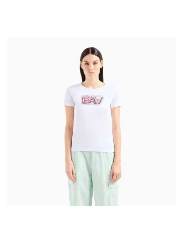 ДАМСКА ТЕНИСКА EA7 EMPORIO ARMANI 3DTT28 TRAIN LOGO SERIES W TEE SS BIG LOGO CROSSOVER БЯЛА