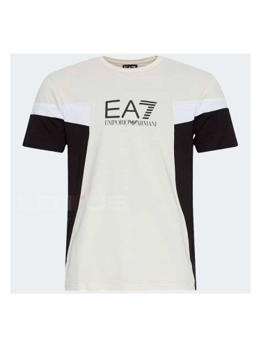 МЪЖКА ТЕНИСКА EA7 EMPORIO ARMANI 3DPT10 TRAIN SUMMER BLOCK TEE SS БЕЖОВА
