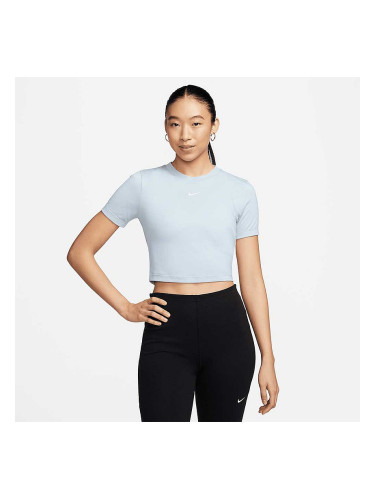 ДАМСКА ТЕНИСКА NIKE NSW ESSNTL SLM CRP СВЕТЛОСИНЯ