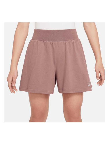 ДЕТСКИ КЪСИ ПАНТАЛОНИ ЗА МОМИЧЕ NIKE NSW SHORT JSY LBR БЛЕДОКАФЕВИ