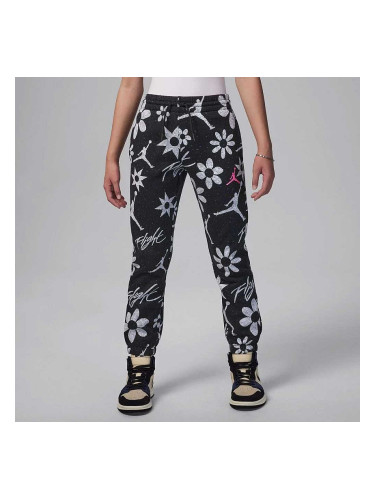 ДЕТСКО ДОЛНИЩЕ ЗА МОМИЧЕ NIKE JORDAN JDG FLORAL FLIGHT AOP JOGGER ЧЕРНО