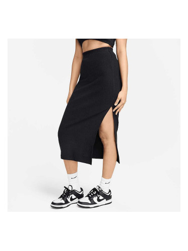 ДАМСКА ПОЛА NIKE NSW CHLL KNT RIB MD SKIRT ЧЕРНА