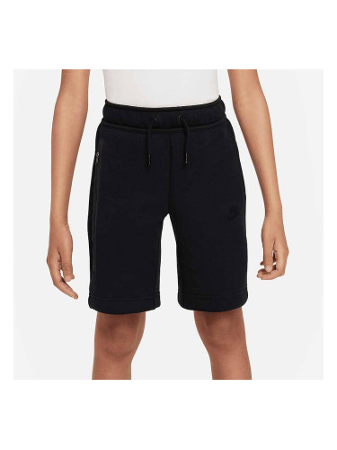 ДЕТСКИ КЪСИ ПАНТАЛОНИ ЗА МОМЧЕ NIKE NSW TECH FLC SHORT ЧЕРНИ