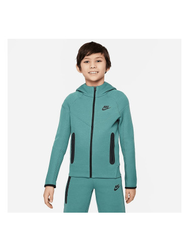 ДЕТСКО ГОРНИЩЕ ЗА МОМЧЕ NIKE NSW TECH FLC FZ ЗЕЛЕНО