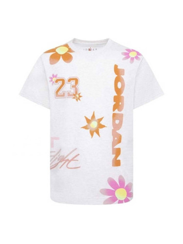 ДЕТСКА ТЕНИСКА ЗА МОМИЧЕ NIKE G DELORIS JORDAN SS TEE БЕЖОВА