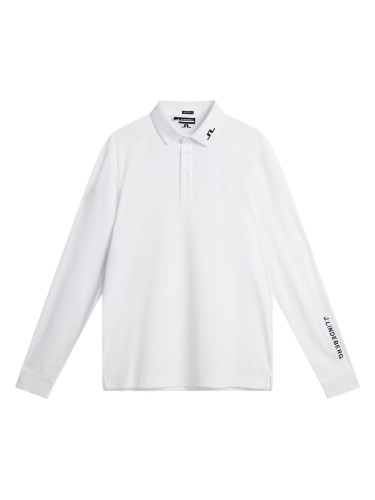 J.Lindeberg Tour Tech Mens Long Sleeve White XL Риза за поло