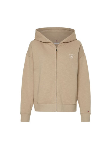 Tommy Hilfiger Sweatshirt - RELAXED TH FULL ZIP HOODIE beige