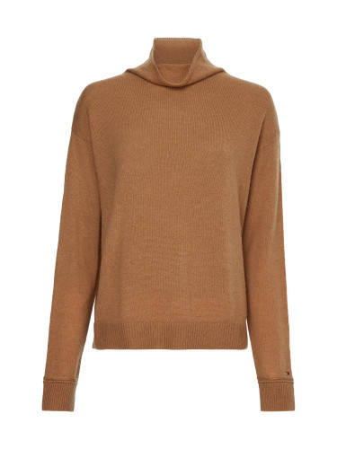 Tommy Hilfiger Sweater - SOFTWOOL MOCK-NK SWE brown