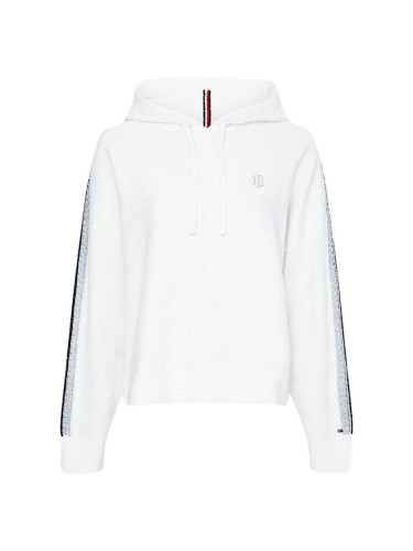Tommy Hilfiger Sweater - TH FLEX RELAXED HOODIE SWEATER white