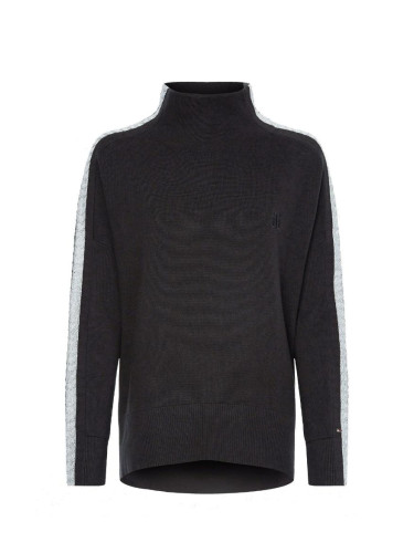 Tommy Hilfiger Sweater - TARAH RELAXED MOCK-NK SWEATER black