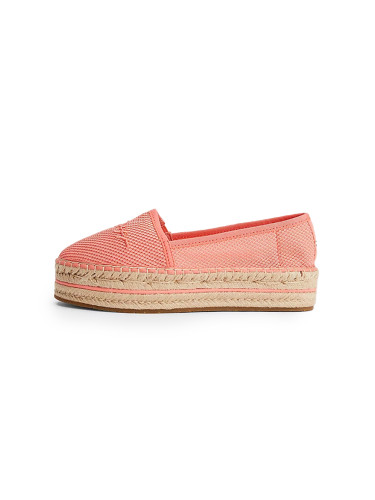 Tommy Hilfiger Espadrilles - TH TEXTURED FLATFORM ESPADRILLE orange