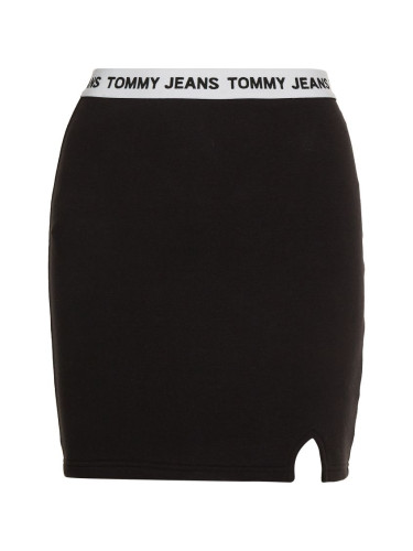 Tommy Jeans Skirt - TJW LOGO WAISTBAND HWK SKIRT black