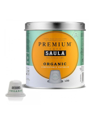 Капсули за кафе с опаковка Saula COMPOSTABLE ECOLOGICO (20 броя)