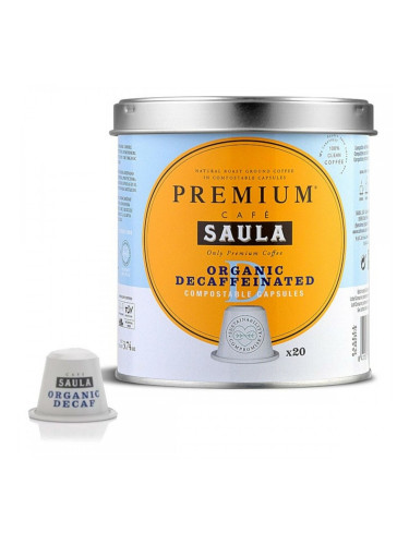 Капсули за кафе с опаковка Saula COMPOSTABLE ORG.DECAF