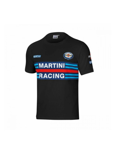 Мъжка тениска с къс ръкав Sparco Martini Racing Черен