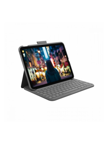 Калъф за iPad и клавиатура Logitech 920-011426 Сив Испанска Qwerty
